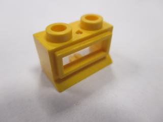 Lego Okno 1 × 2 × 1 s rozšířeným spodním jazýčkem se sklem žlutá