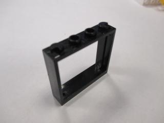 Lego Okno 1 × 4 × 3 bez držáku okenic černá