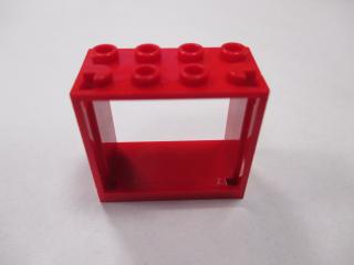 Lego Okno 2 × 4 × 3 otevřené nopy červená