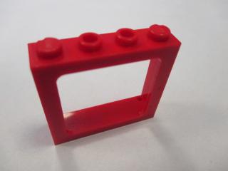 Lego Okno vlakové 1 × 4 × 3 na krajích plné nopy červená