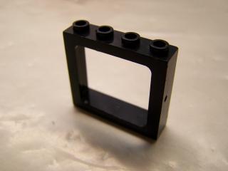 Lego Okno vlakové 1 × 4 × 3 se všema dutýma nopama černá