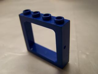 Lego Okno vlakové 1 × 4 × 3 se všema dutýma nopama modrá