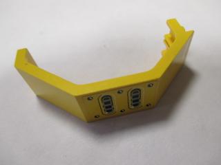 Lego panel 3 × 2 × 6 s nálepkou ventilace žlutá