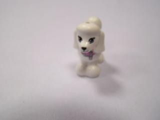 Lego Pes pudl s růžovým obojkem bílá