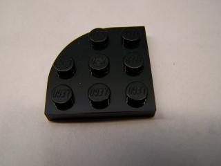 Lego Placaté 3 × 3 zakulacený roh černá