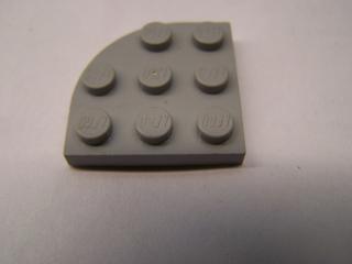 Lego Placaté 3 × 3 zakulacený roh světle modrošdá