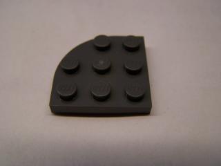 Lego Placaté 3 × 3 zakulacený roh tmavě modrošdá