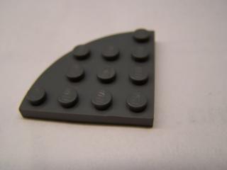 Lego Placaté 4 × 4 zakulacený roh tmavě modrošedá