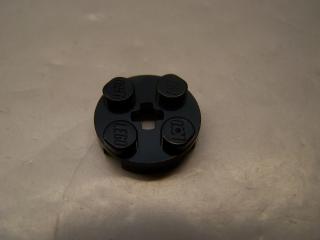 Lego Placaté kruhové 2 × 2 s křížovým otvorem černá