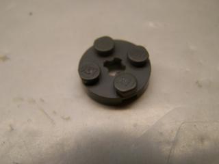 Lego Placaté kruhové 2 × 2 s křížovým otvorem tmavě šedá