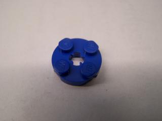 Lego Placaté kruhové 2 × 2 s otvorem X modrá