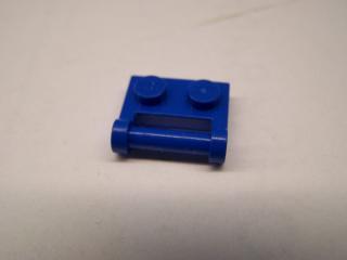 Lego Placaté upravené 1 × 2 s držadlem na straně konec uzavřený modrá