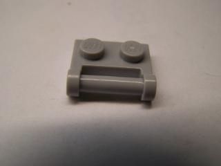 Lego Placaté upravené 1 × 2 s držadlem na straně konec uzavřený světle modrošedá