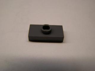 Lego placaté upravené 1 × 2 s jedním nopem tmavě modrošedá