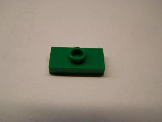 Lego placaté upravené 1 × 2 s jedním nopem zelená