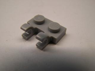 Lego Placaté upravené 1 × 2 s klipy horizntál světle modrošedá