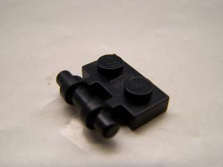 Lego Placaté upravené 1 × 2 s rukojetí na straně-volné konce černá
