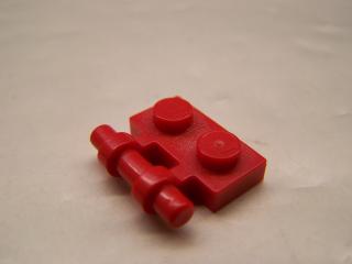 Lego Placaté upravené 1 × 2 s rukojetí na straně-volné konce červená