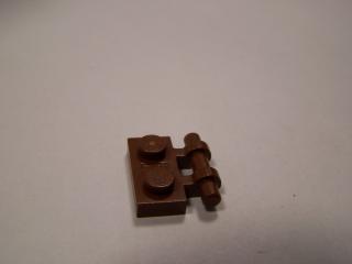 Lego Placaté upravené 1 × 2 s rukojetí na straně-volné konce červenohnědá