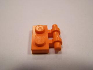 Lego Placaté upravené 1 × 2 s rukojetí na straně-volné konce oranžová