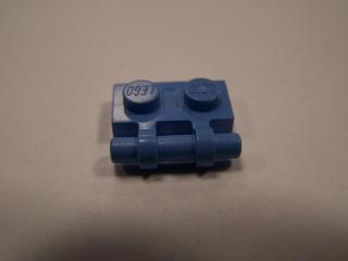 Lego Placaté upravené 1 × 2 s rukojetí na straně-volné konce středně modrá
