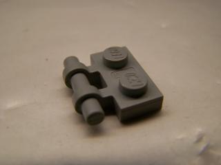 Lego Placaté upravené 1 × 2 s rukojetí na straně-volné konce světle šedá