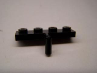 Lego Placaté upravené 1 × 4 s držadlem dolu černá