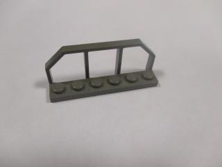 Lego Placaté upravené 1 × 6 s koncem vlakového vagonu tmavě šedá