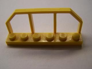 Lego Placaté upravené 1 × 6 s koncem vlakového vagonu žlutá