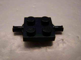 Lego Placaté upravené 2 × 2 s držákem na kola černá