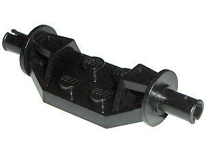 Lego Placaté upravené 2 × 2 s držákem na kola širokým technic držáky černá