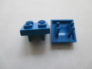 Lego placaté upravené 2 × 2 s držákem na kola spodním modrá