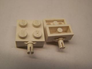 Lego Placaté upravené 2 × 2 s kulatým držákem bílá