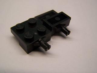 Lego Placaté upravené 2 × 2 s kulatým držákem černá