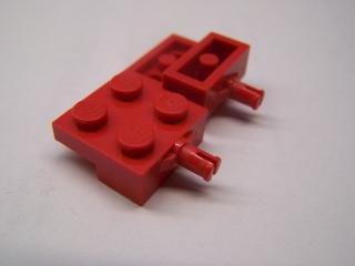 Lego Placaté upravené 2 × 2 s kulatým držákem červená
