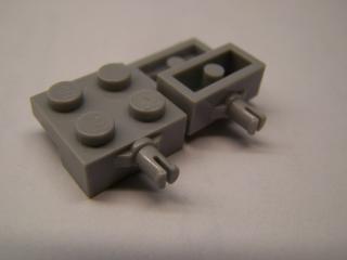Lego Placaté upravené 2 × 2 s kulatým držákem světle modrošedá