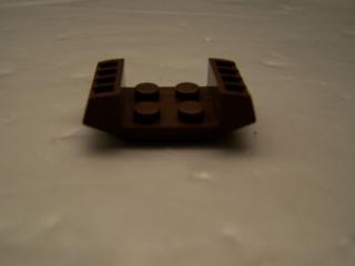 Lego Placaté upravené 2 × 2 s mřížkou hnědá