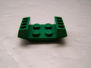 Lego Placaté upravené 2 × 2 s mřížkou zelená