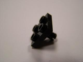 Lego Placaté upravené 2 × 2  s spodním nopem černá