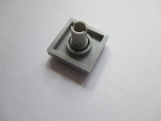 Lego Placaté upravené 2 × 2  s spodním nopem světle modošedá