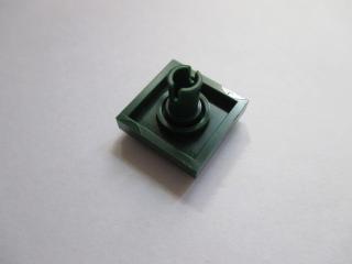 Lego Placaté upravené 2 × 2  s spodním nopem tmavě zelená