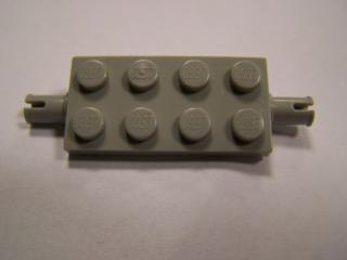 Lego Placaté upravené 2 × 4 s nopama světle šedá
