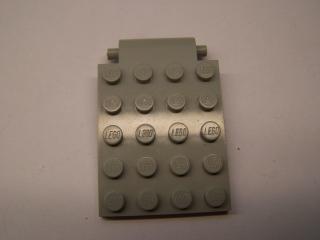 Lego Placaté upravené 4 × 5 dveře s pastí a závěsem světle šedá