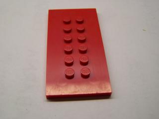Lego Placaté upravené 4 × 8 červená s nopy uprostřed