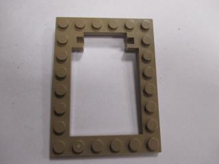 Lego Placaté upravené 6 × 8 rám dveří horizontální tmavě tělová