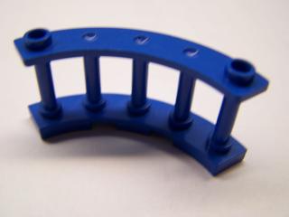 Lego Plot 1 × 4 × 2 mřížový (čtvrt kruhu) modrá