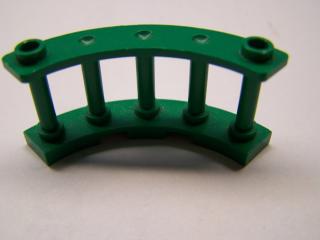 Lego Plot 1 × 4 × 2 mřížový (čtvrt kruhu) zelená