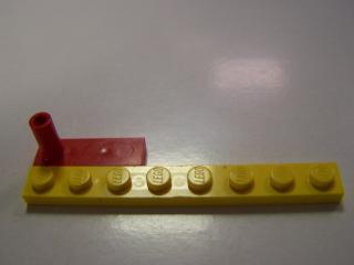 Lego Plot branka 1 × 3 × 2 (spodní část) červená