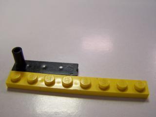 Lego Plot branka 1 × 4 × 2 (spodní část) černá