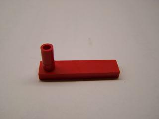 Lego Plot branka 1 × 4 × 2 (spodní část) červená